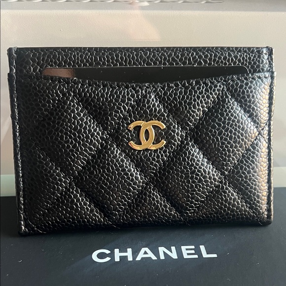 CHANEL Classic Card Holder Quilted Caviar - Picture 1 of 6